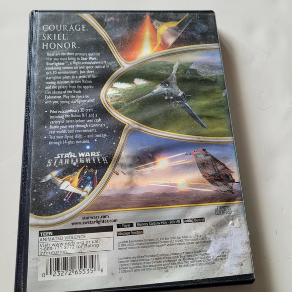 Star Wars Starfighter Playstation 2 PS2 Video Game Complete Manual Greatest Hits - Picture 2 of 3